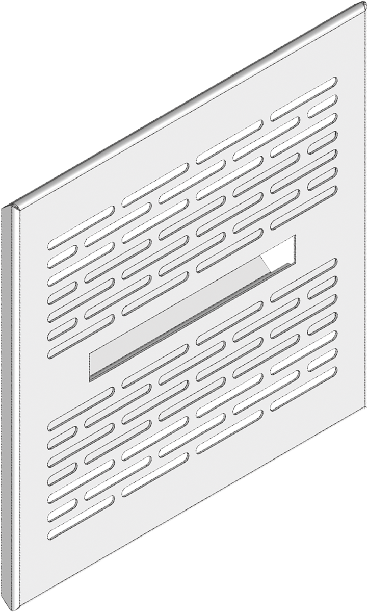 Cache de sortie à grande portée (Flat-Design) aspect inox - Viessmann